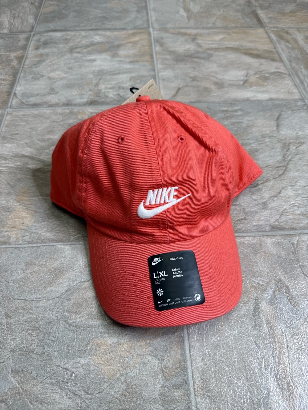 Nike Air Club Cap Adult Unisex Size L/XL Adjustable Peach FB5368-814 NWT
